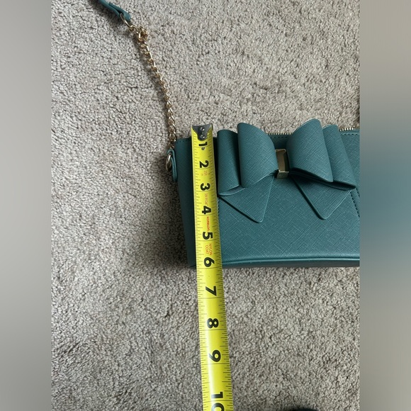 Like Dreams Emerald Vegan Leather Bow Crossbody Bag - Picture 9 of 9